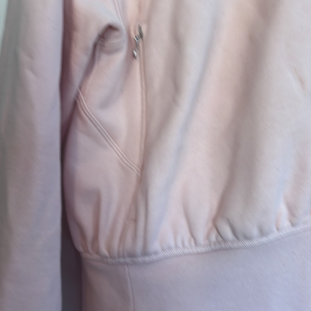 Lululemon Hugged-Waist Cotton Zip Hoodie Pink Mist - Picture 9 of 11
